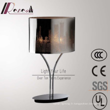 Lampe de table d&#39;ombre de découpage en acier inoxydable décorative classique d&#39;hôtel